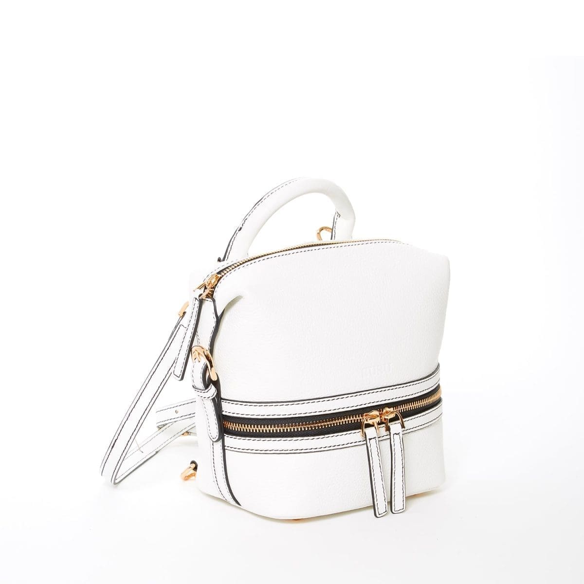 Susu Ashley Small White Leather Backpack Fast Shipping 2